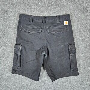 Carhartt Mens Relaxed Fit Cargo Shorts Tagged Size 33 Black Workwear Utility